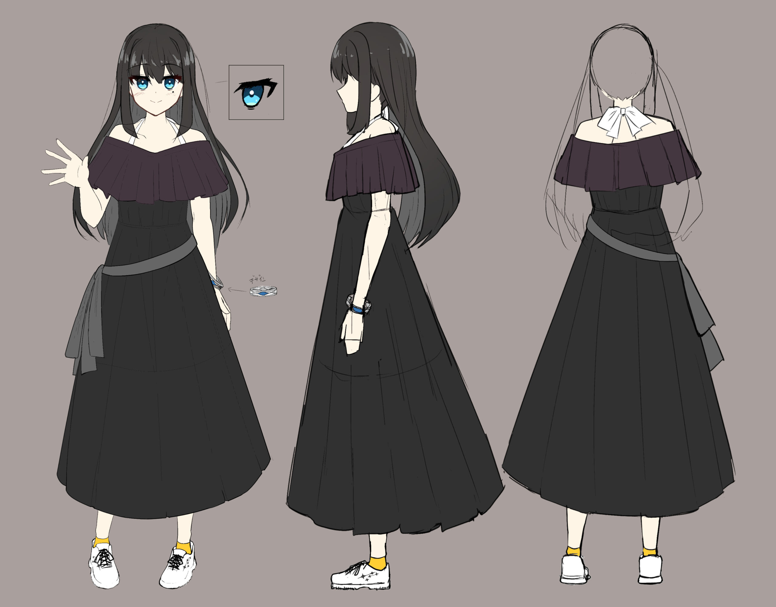 愛車擬人化　レガシィ　3面図